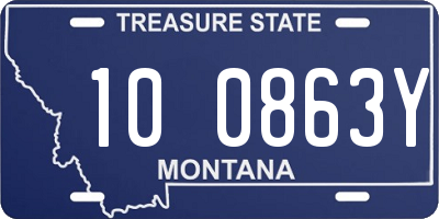 MT license plate 100863Y