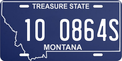 MT license plate 100864S