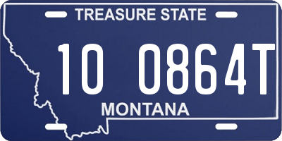 MT license plate 100864T