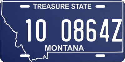 MT license plate 100864Z