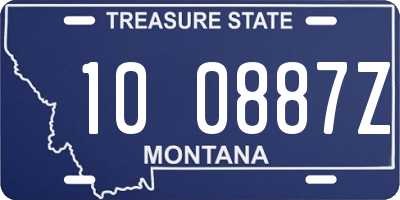 MT license plate 100887Z