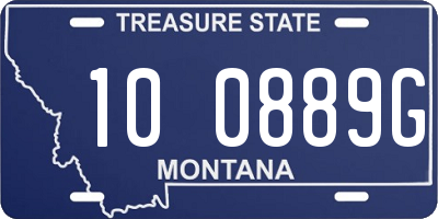 MT license plate 100889G