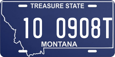 MT license plate 100908T