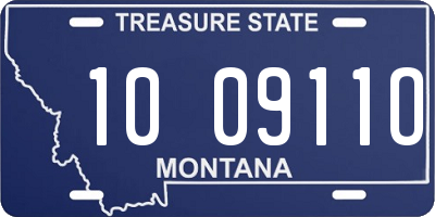 MT license plate 100911O