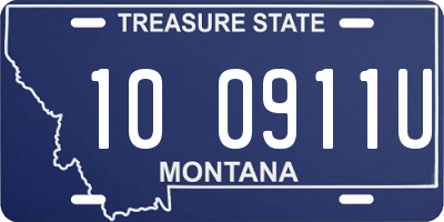 MT license plate 100911U