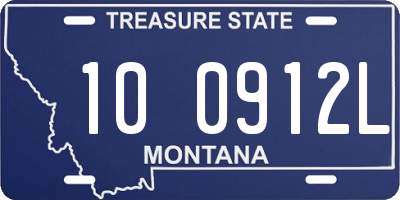 MT license plate 100912L