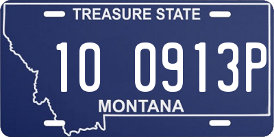 MT license plate 100913P