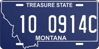 MT license plate 100914C