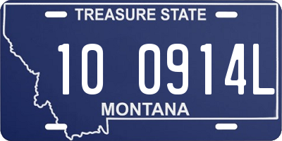 MT license plate 100914L