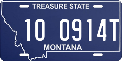 MT license plate 100914T