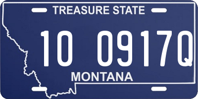 MT license plate 100917Q