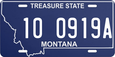 MT license plate 100919A