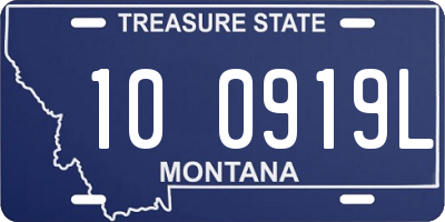 MT license plate 100919L