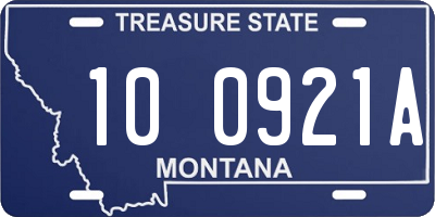 MT license plate 100921A