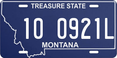 MT license plate 100921L