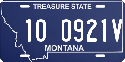 MT license plate 100921V