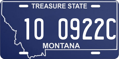 MT license plate 100922C