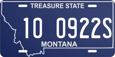 MT license plate 100922S