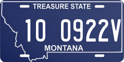 MT license plate 100922V