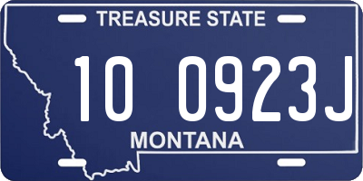 MT license plate 100923J