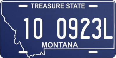 MT license plate 100923L