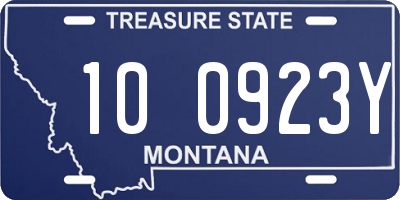 MT license plate 100923Y