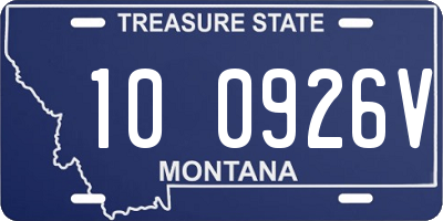 MT license plate 100926V