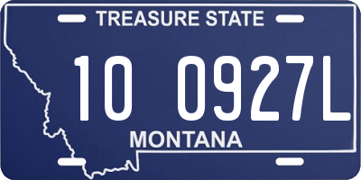 MT license plate 100927L