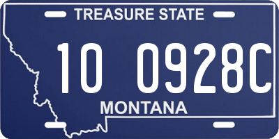 MT license plate 100928C