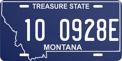 MT license plate 100928E