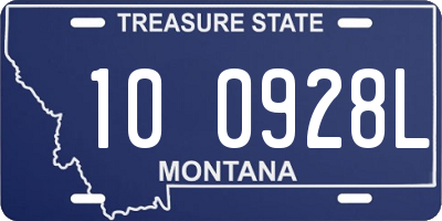 MT license plate 100928L