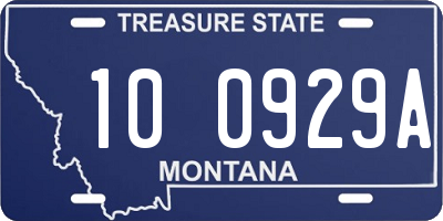 MT license plate 100929A