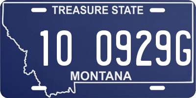 MT license plate 100929G