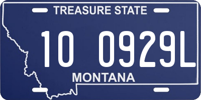 MT license plate 100929L