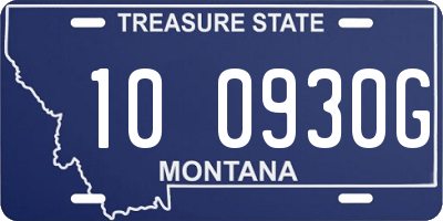 MT license plate 100930G