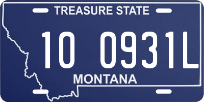 MT license plate 100931L