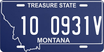 MT license plate 100931V