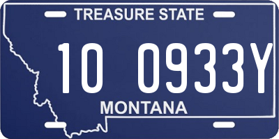 MT license plate 100933Y