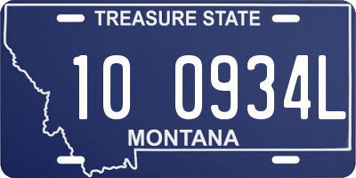 MT license plate 100934L