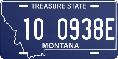 MT license plate 100938E