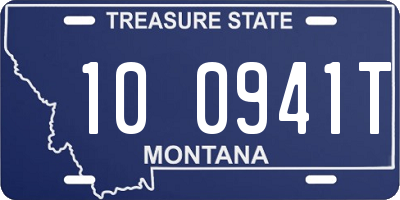 MT license plate 100941T