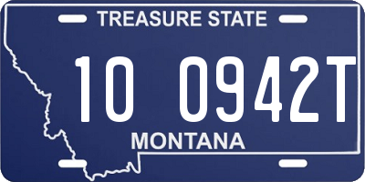 MT license plate 100942T