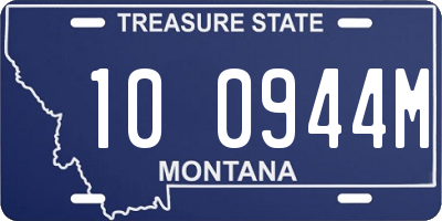 MT license plate 100944M