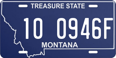 MT license plate 100946F