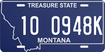 MT license plate 100948K