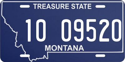 MT license plate 100952O