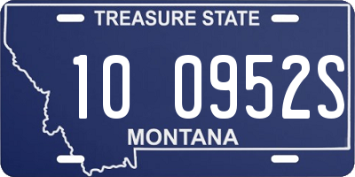 MT license plate 100952S