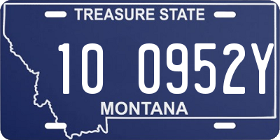 MT license plate 100952Y