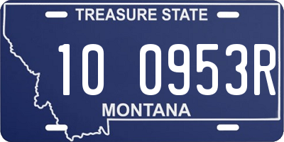 MT license plate 100953R