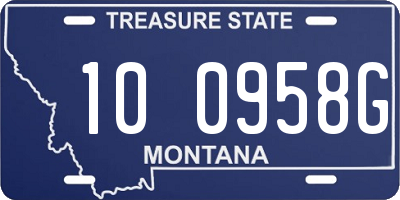 MT license plate 100958G